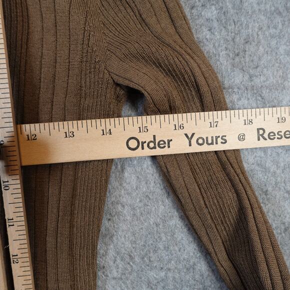 Reformation Sweater Womens Small Hermia Polo Top Ribbed 100% Merino Wool Knit - Picture 7 of 9